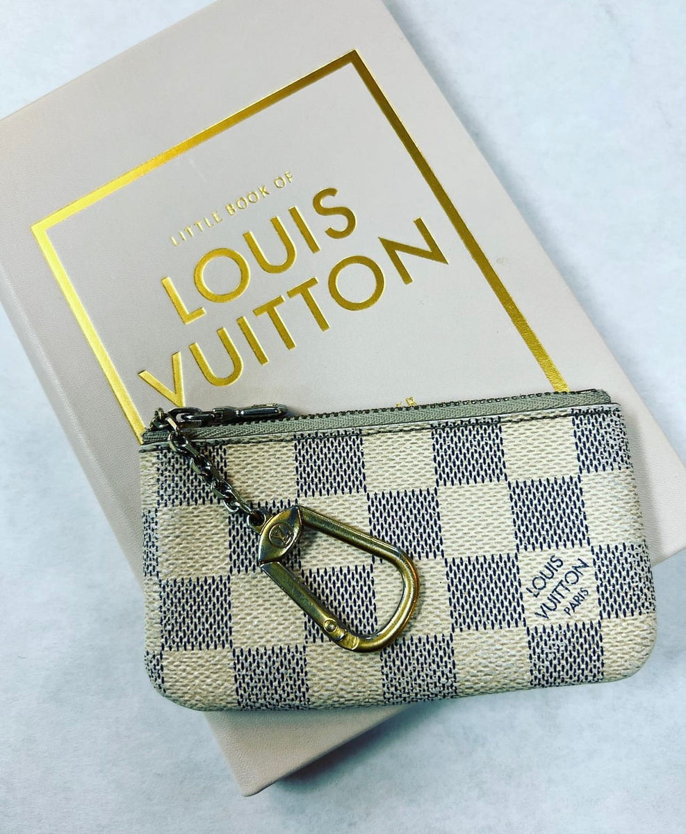 Authentic Louis Vuitton Damier Azur Pochette Cles Coin Purse Case