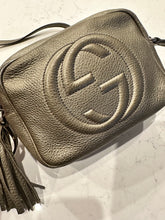 Authentic Gucci Soho Disco Crossbody Metallic Olive Green