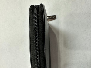 Authentic Chanel Black Caviar Zippy Wallet Silver Hardware w/box