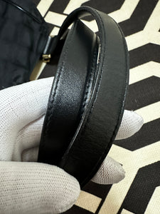 Authentic Nylon & Leather Chanel Travel Line (Karl Lagerfeld) Handbag