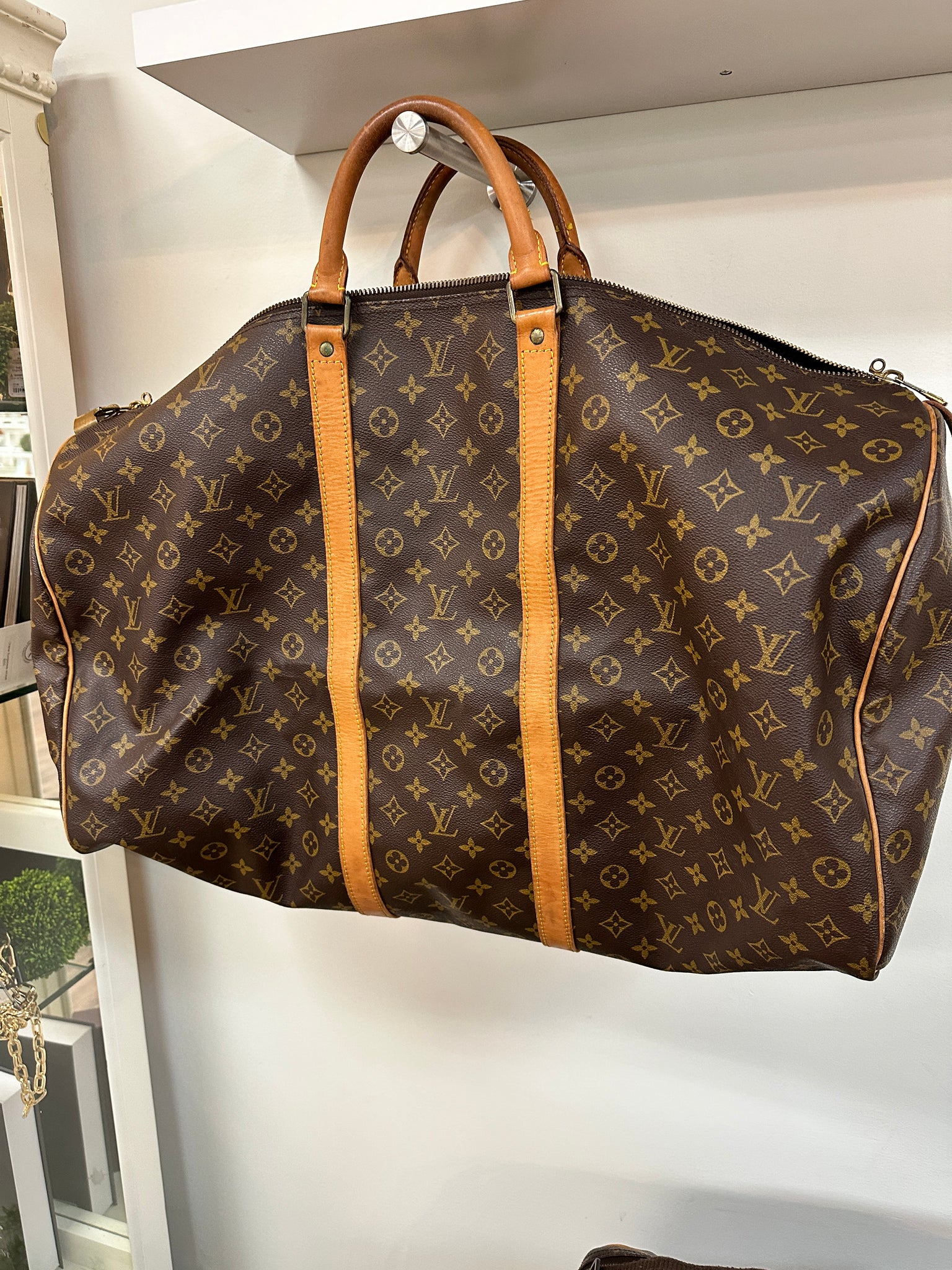 Authentic Louis Vuitton Keepall 60 Travel Duffle Bag Relics to Rhinestones