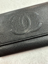 Authentic Chanel Black Caviar Tri-Fold Wallet