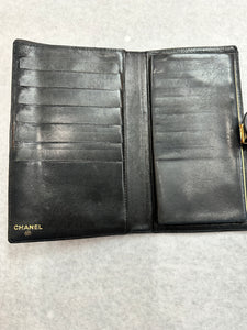 Authentic Chanel Coco Mark CC Caviar Black Wallet