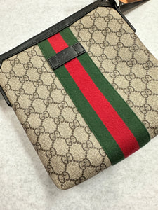 Authentic Gucci Sherry Stripe Messenger Bag Crossbody