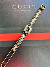 Authentic Gucci Rhinestone and Leather Bracelet