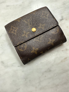 Authentic Louis Vuitton Monogram Elise Compact Wallet