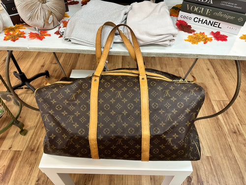 LOUIS VUITTON Monogram Sac Souple 55 Boston Bag