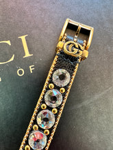 Authentic Gucci Rhinestone and Leather Bracelet