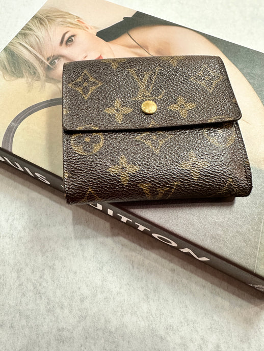 Authentic Louis Vuitton Monogram Elise Compact Wallet