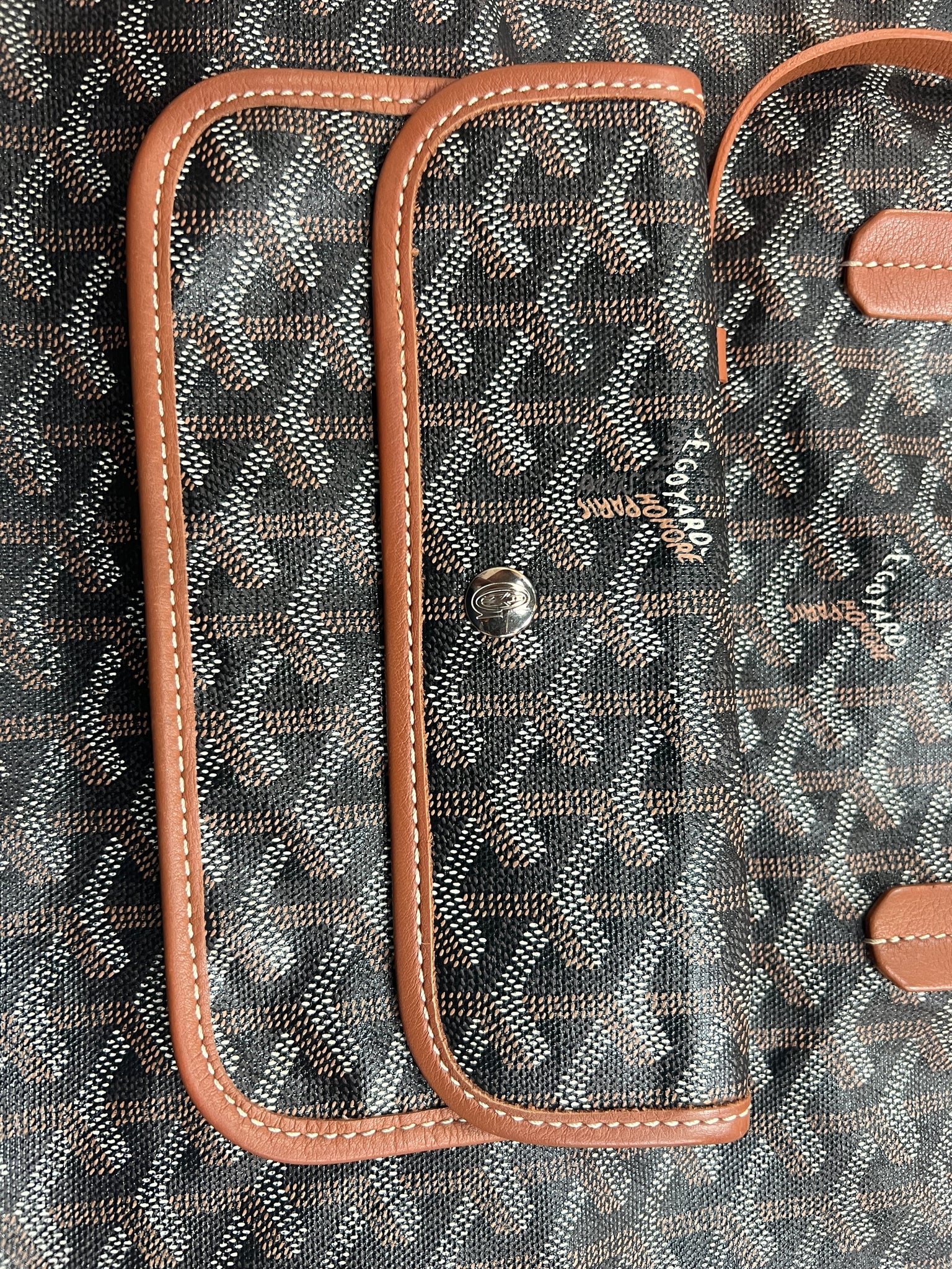 Authentic Goyard Black Brown Saint Louis PM Tote Bag – Relics to