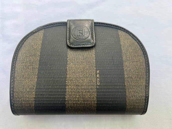 Authentic Fendi Pecan Compact Bi-Fold Wallet