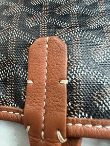 Authentic Goyard Black Brown Saint Louis PM Tote Bag