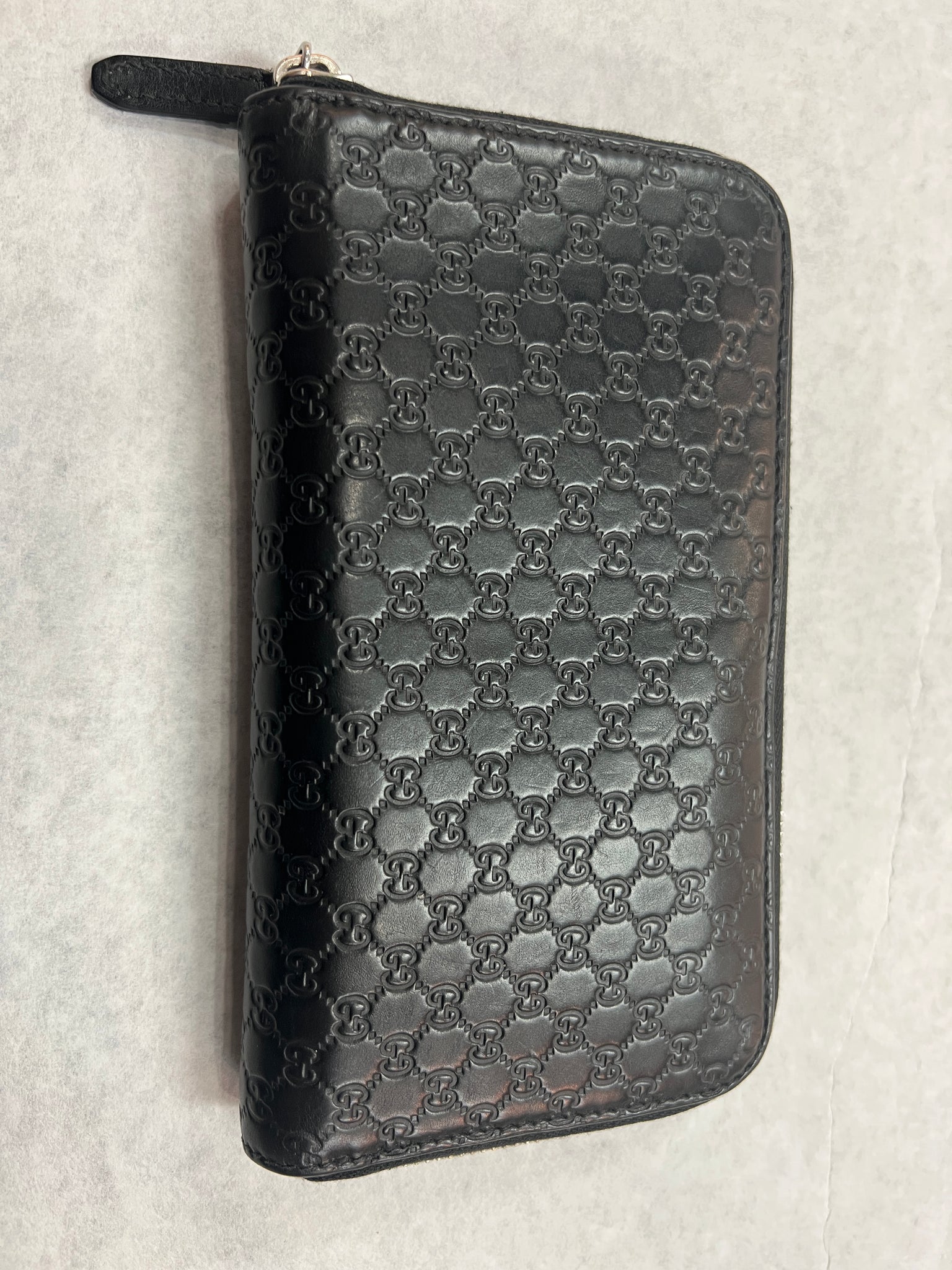 New Authentic Gucci 391465 Micro GG Leather XL Zip Around Travel Wallet