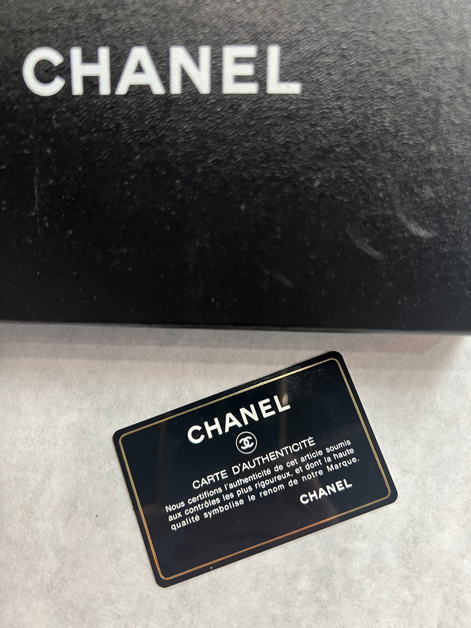 Chanel authenticity card