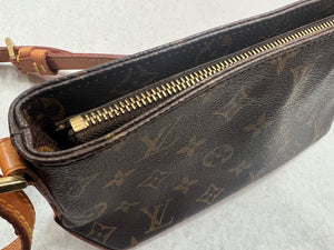 Authenticated used Louis Vuitton Crossbody Shoulder Bag Monogram Trotter Brown Canvas M51240, Adult Unisex, Size: (HxWxD): 12.5cm x 25cm x 7cm / 4.92