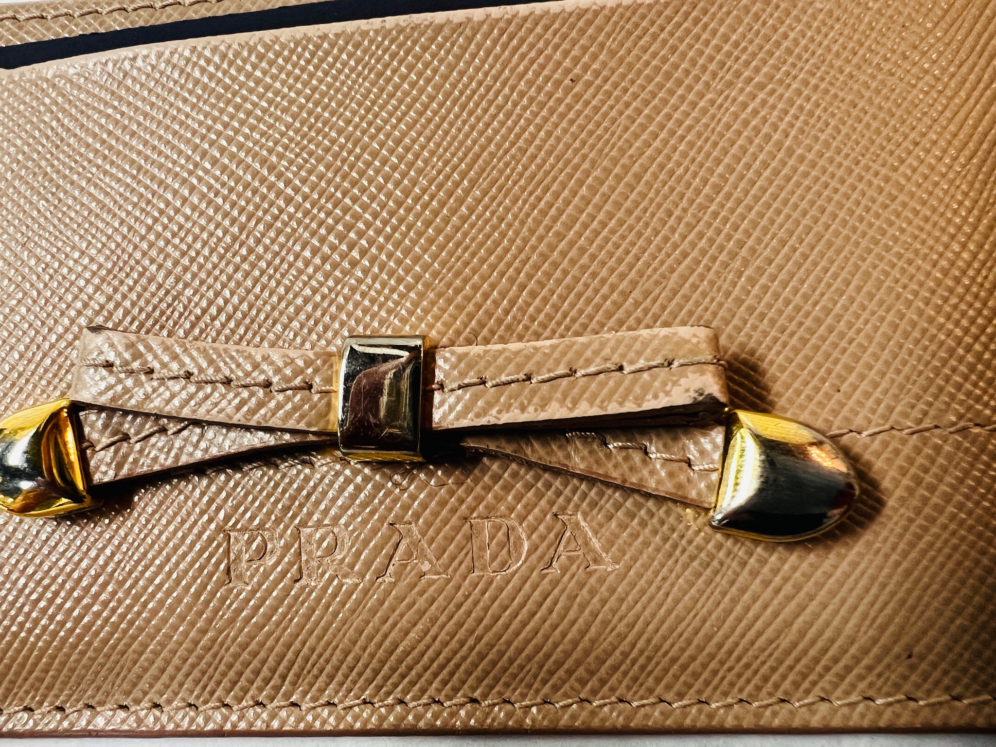 Prada Cammeo Saffiano Leather Bow Flap Wallet