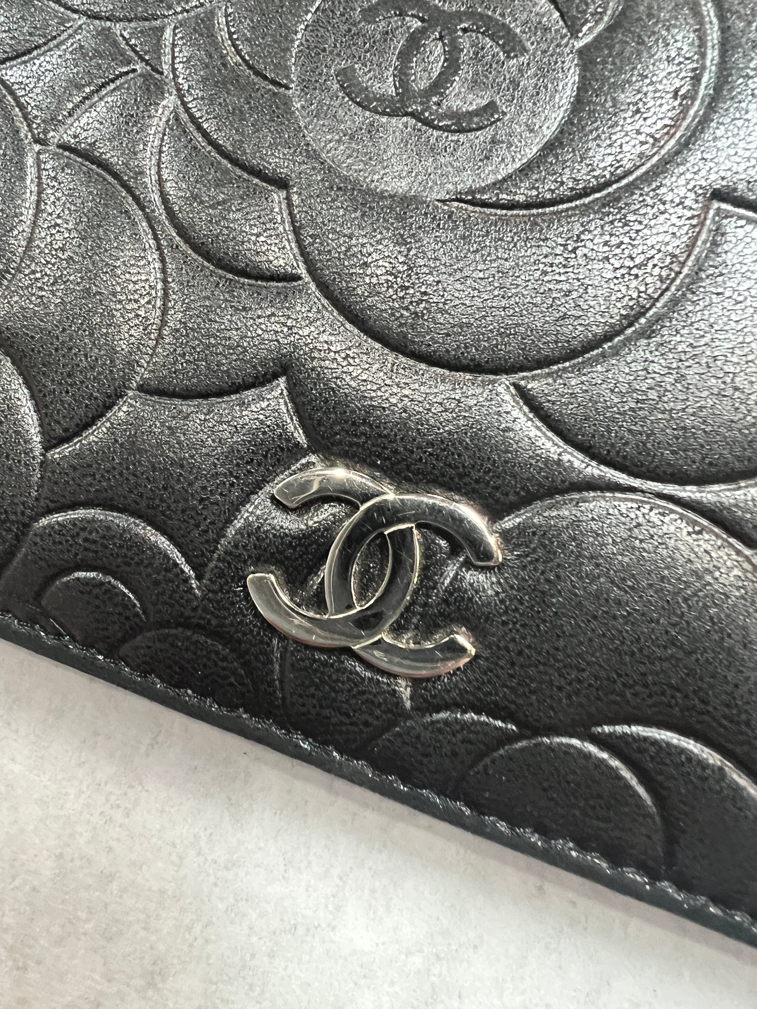 Chanel Camellia Trifold Wallet