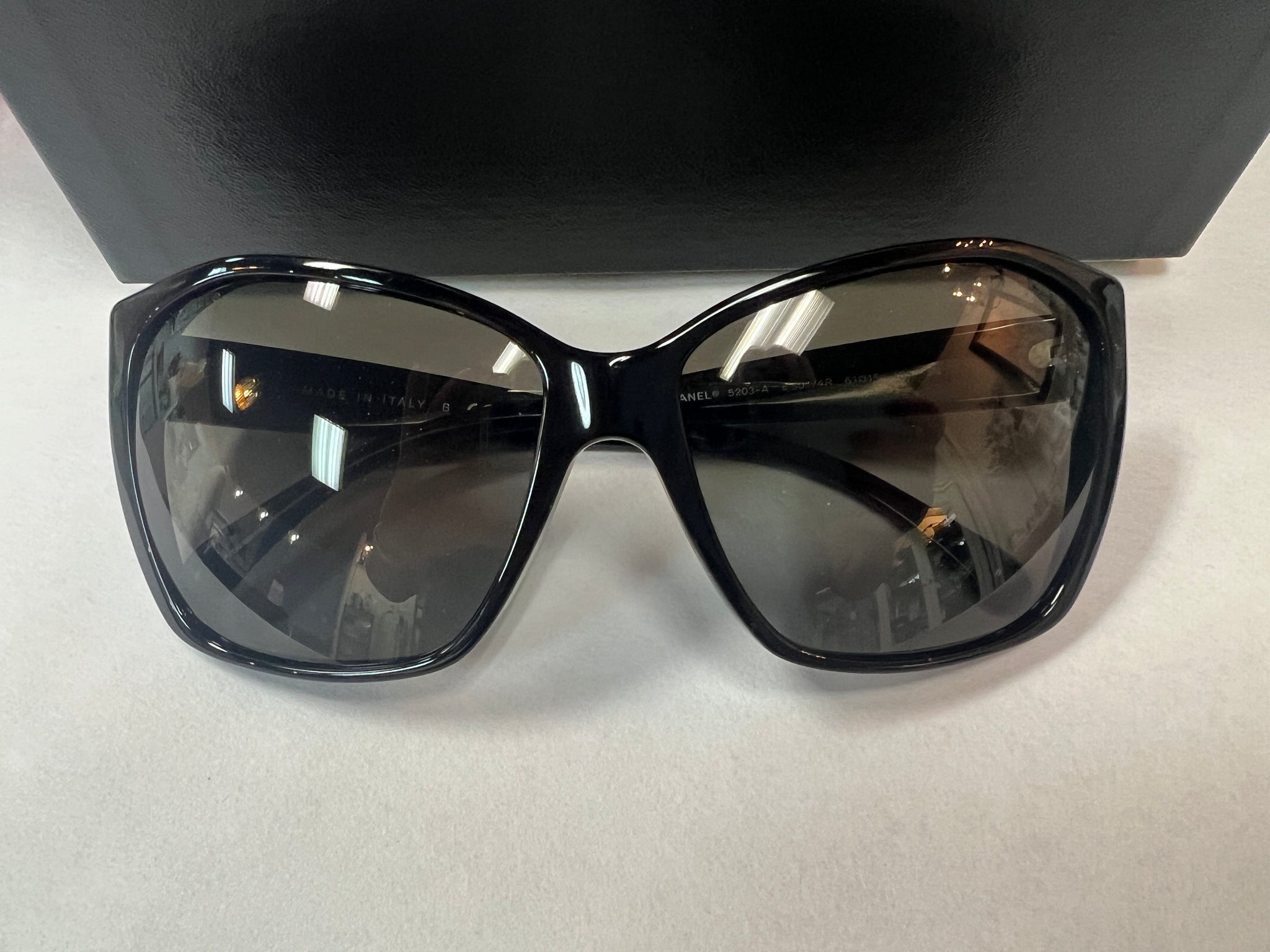 Authentic Chanel Sunglasses 5203A Black CC w/Hard Case – Relics to