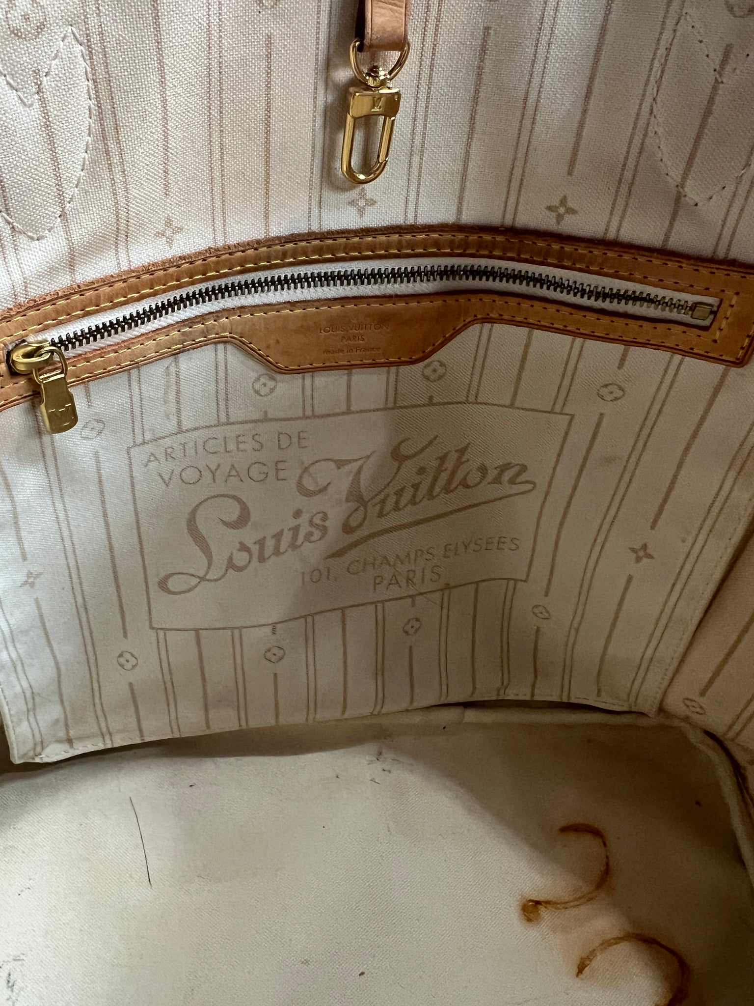 Authentic Louis Vuitton Danier Azur Neverfull MM – Relics to