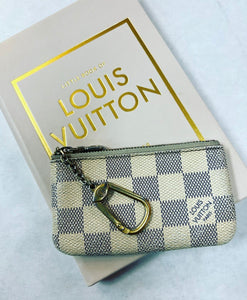Louis Vuitton Damier Azur Card Holder White For Women