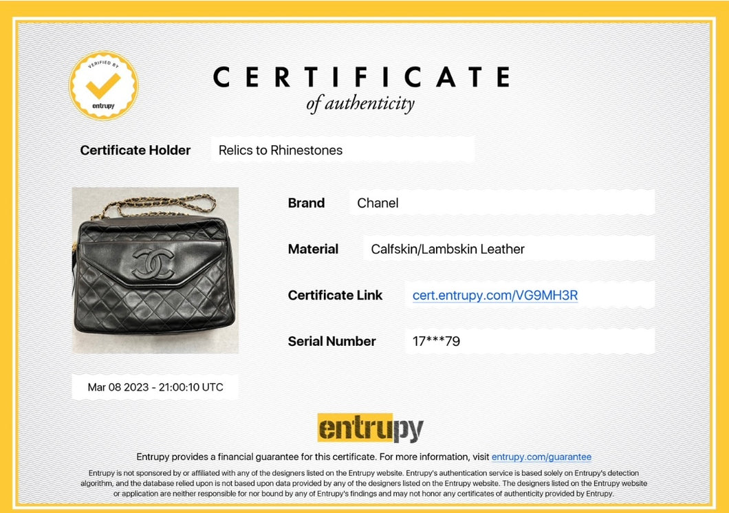 Entrupy Authenticity Digital Certificate w/ Purchase of Item Less