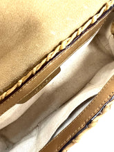 Authentic Michael Kors Gold Leather & Seagrass Purse/Clutch