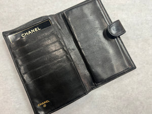 Authentic Chanel Black Lambskin Wallet