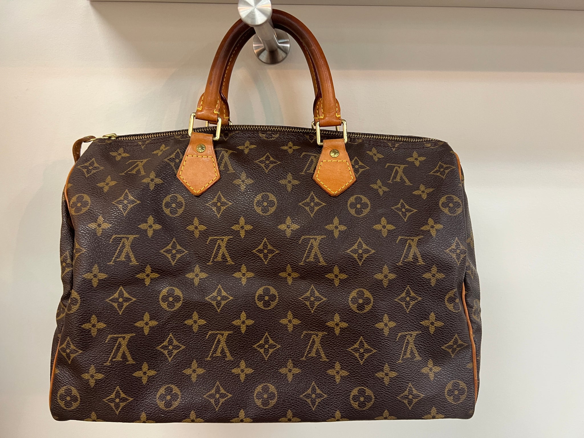 Authentic Louis Vuitton Monogram Speedy 35 – Relics to Rhinestones