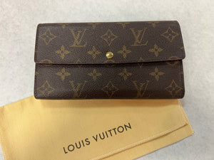 Authentic Louis Vuitton Monogram Portefeuille Sarah Wallet