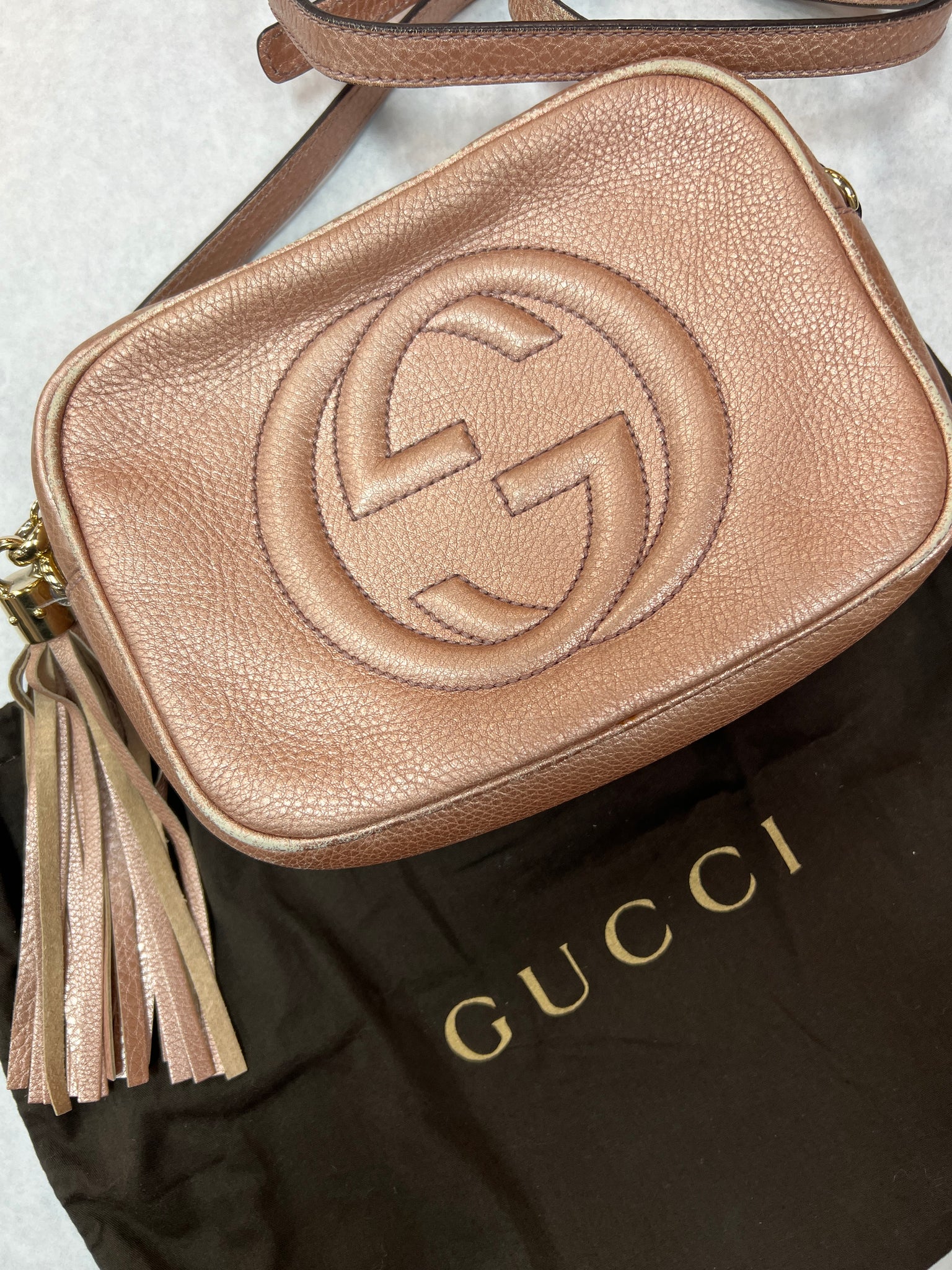 Gucci soho 2025 disco bag authenticity