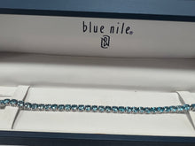 Blue Nile Sterling Silver and Blue Topaz Tennis Bracelet
