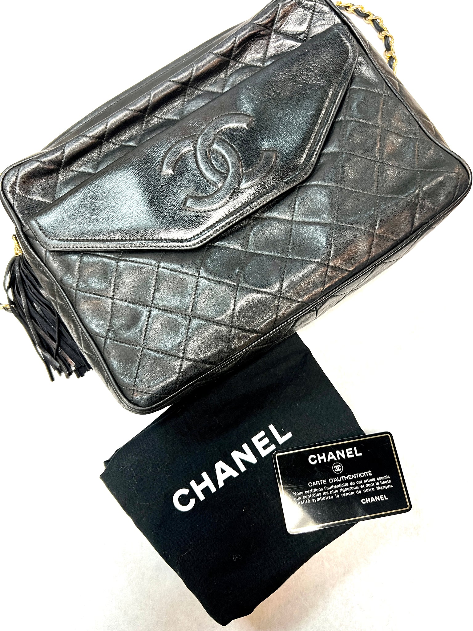 Authentic Chanel Lambskin Camera Bag