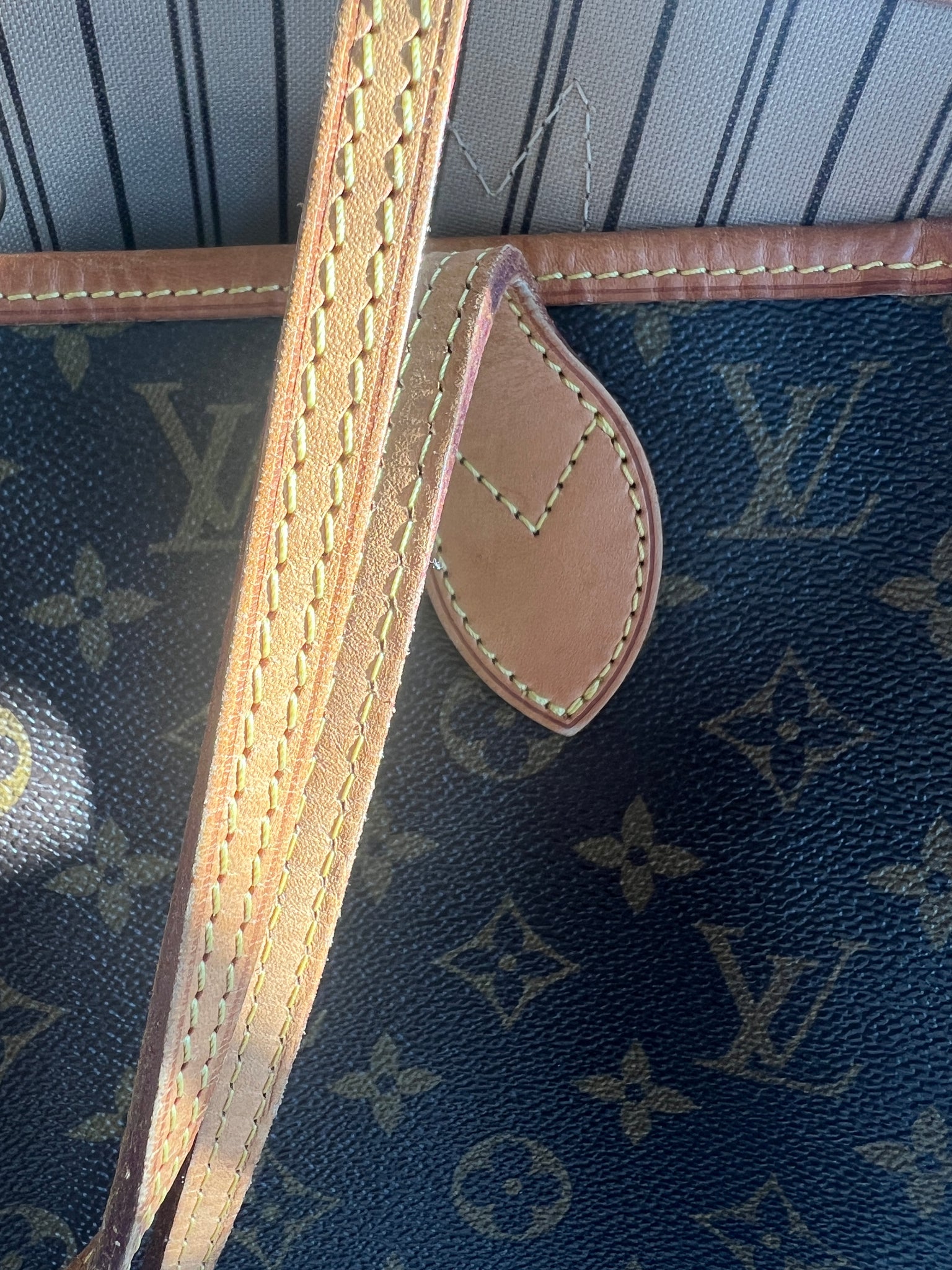 AUTHENTIC Louis Vuitton Neverfull Monogram Beige GM PREOWNED (WBA918) –  Jj's Closet, LLC