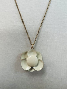 Authentic Chanel Camelia Pendant Necklace