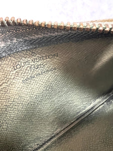 Authentic Louis Vuitton Key Pouch in Damier Azur Relics to