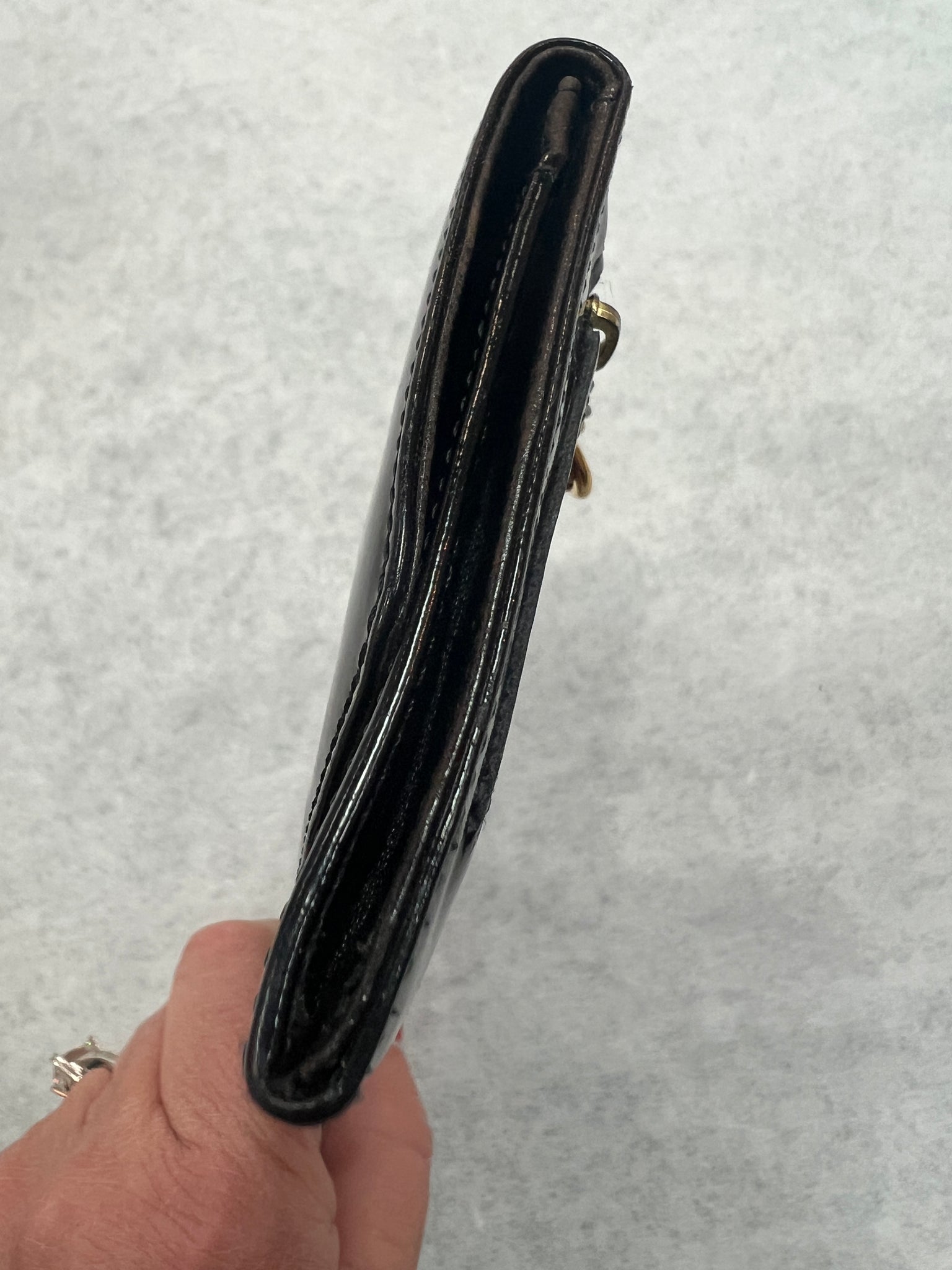 CHANEL Classic Small Flap Wallet Black Patent Leather $799.00